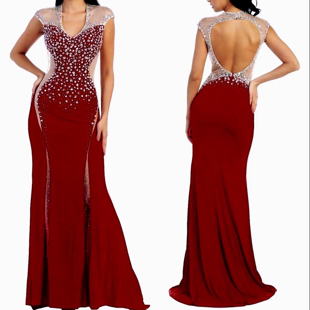 Strassed Floor Length Dress